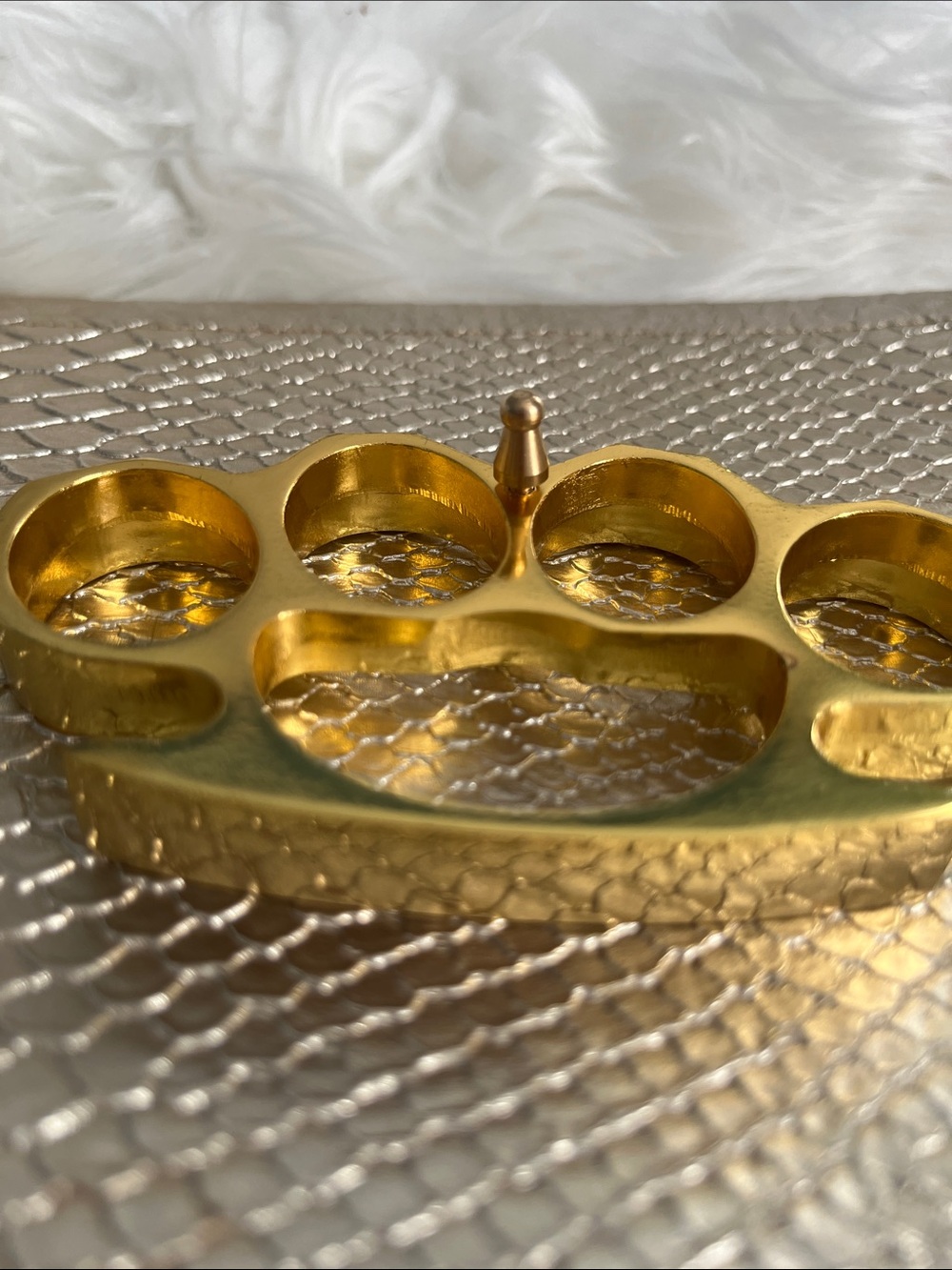 Brass Knuckle Decorative Accent - Gold Tone - Picture 2 of 3